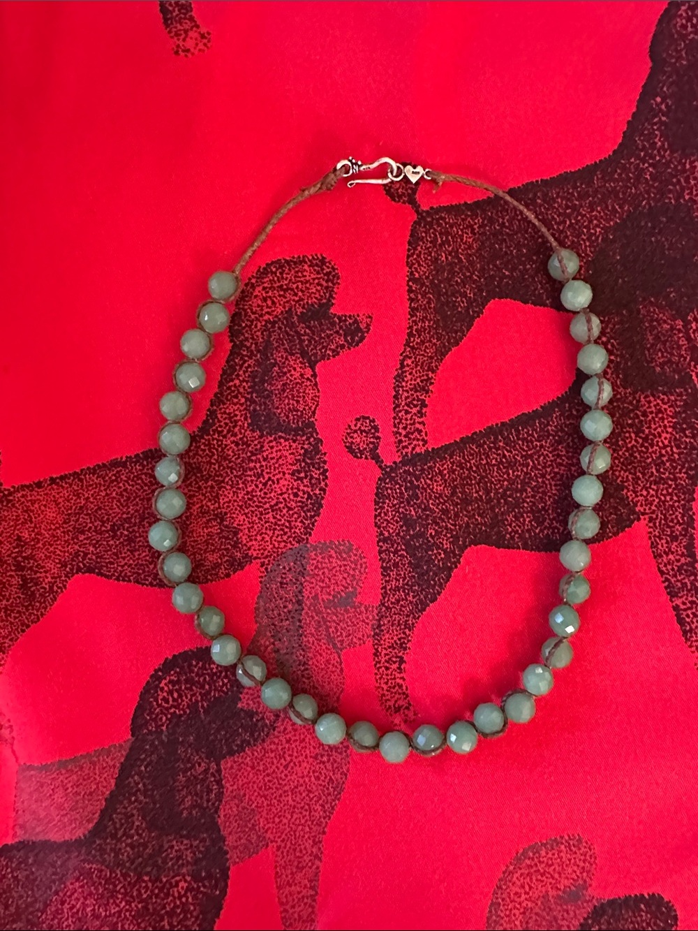Chan Luu beaded necklace green chalcedony